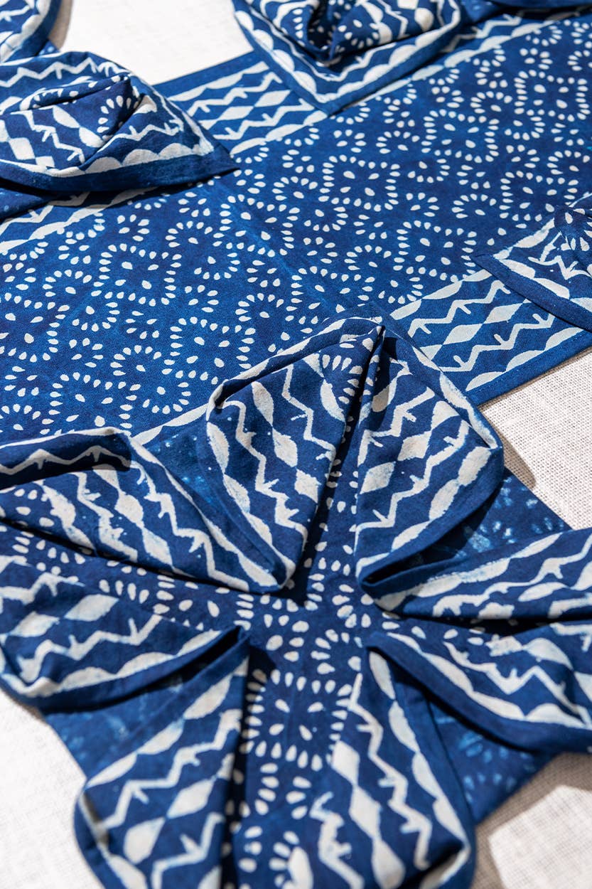Sevya Handmade - Wholesale Dinner & Cloth Napkin - Indigo Napkin Set2