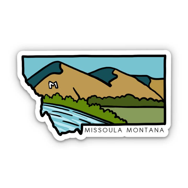 Autocollant Missoula, Mt pour la vente par Corvidae drawings & designs