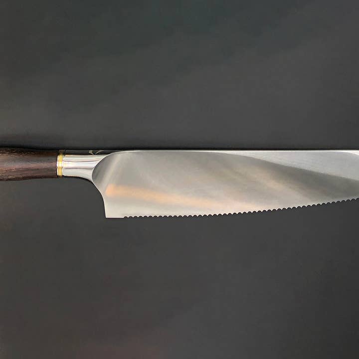 Swartzia Hardwood Handle - 10 Inch Bread Knife for wholesale by Craftstone Knives