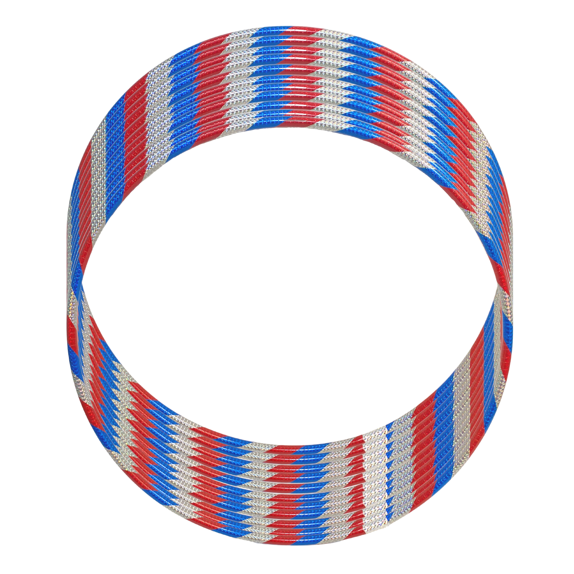 Plush Appeal LLC - Wholesale Classic Toy - Kids - 24" Red, Silver and Blue Glittered Hula Hoop (Dozen)0