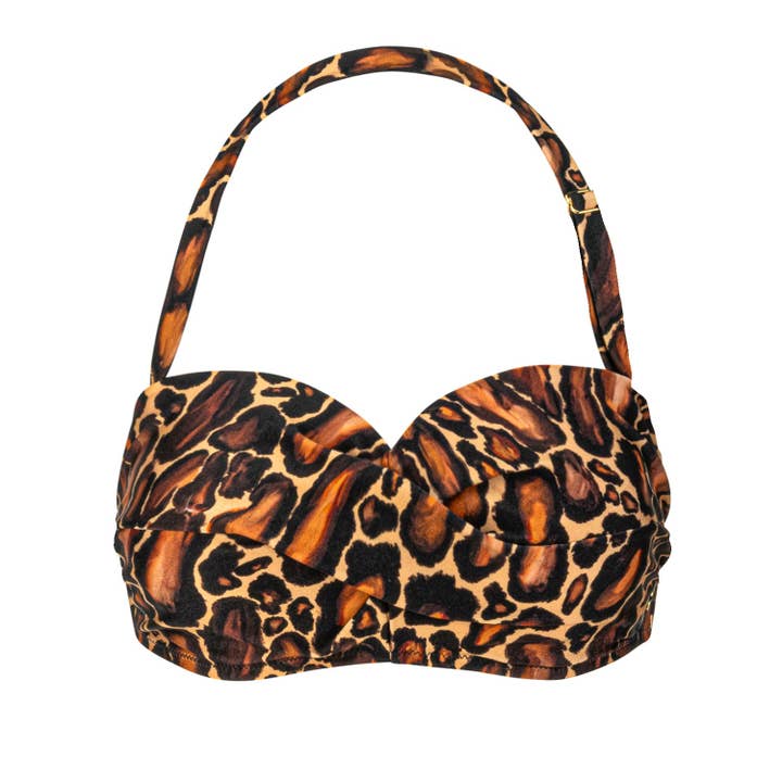 Top de Bikini Serengeti em Animal Natural por atacado de Seaspray Swimwear