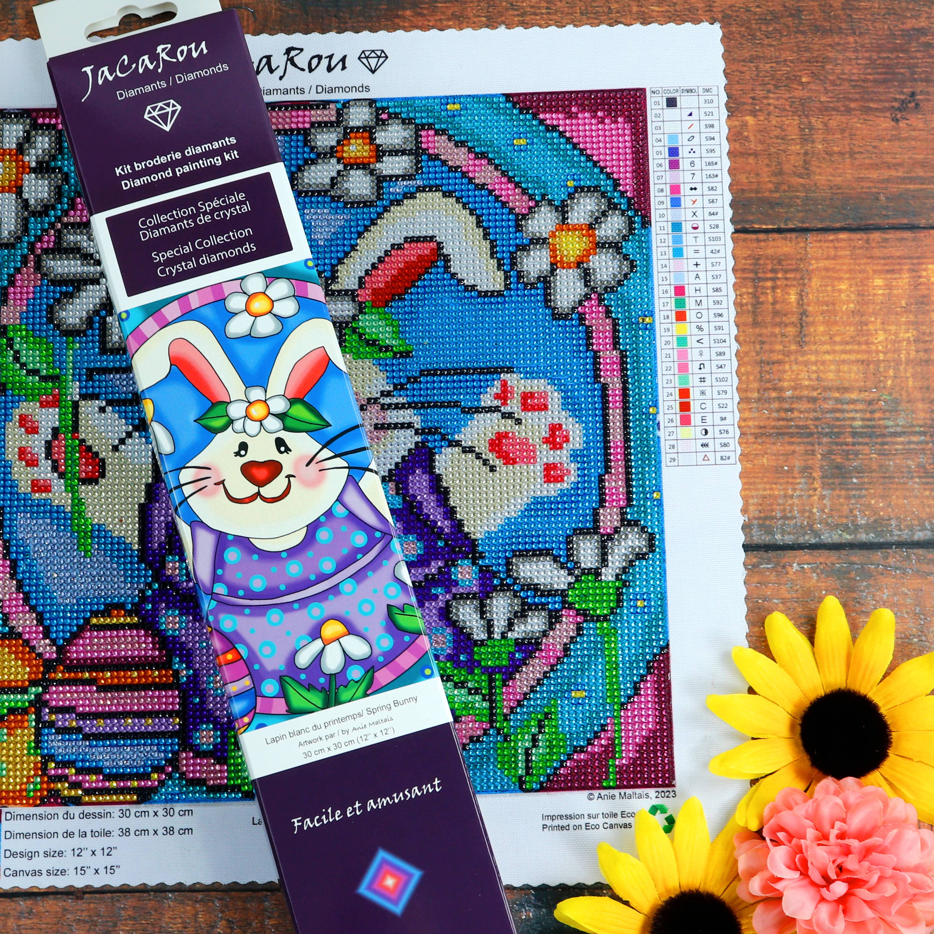 JaCaRou Puzzles Inc. - Wholesale DIY Craft Kit - Spring Bunny Diamond painting Art kit3