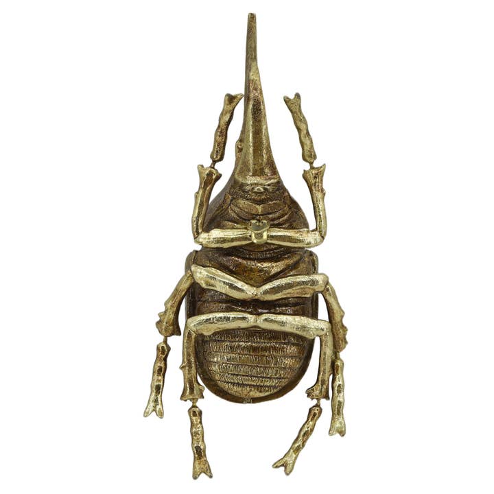 Modern World by Contrast Inc. - Wholesale Wall Accent - Gold Hercules Beetle Wall Décor (Small Version)1