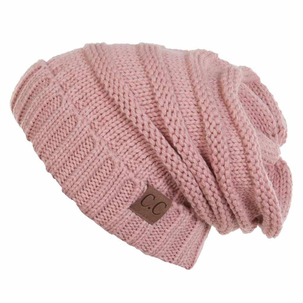 Hana - Wholesale Beanie - Women's - C.C Oversize Slouchy Knitted Beanie13