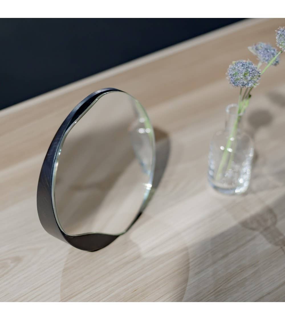 NAMUOS - Wholesale Makeup Mirror - Small makeup mirror PUDDLE - Black painted oak2