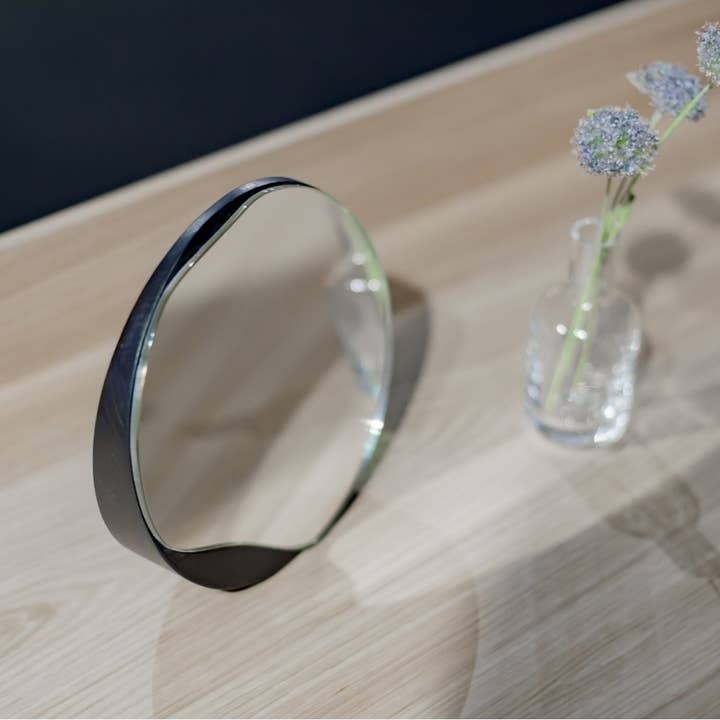 NAMUOS - Wholesale Makeup Mirror - Small makeup mirror PUDDLE - Black painted oak2