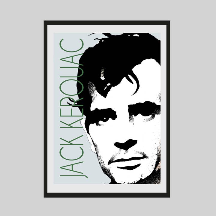 Jack Kerouac Contemporary Fine Art Poster for wholesale by The Writer Illustrated