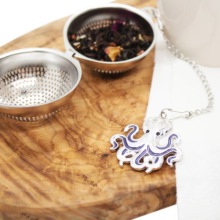 Loose Leaf Tea Infuser, Octopus Charm Ball, Tea Lover Gift for wholesale by The Traveling Teapot