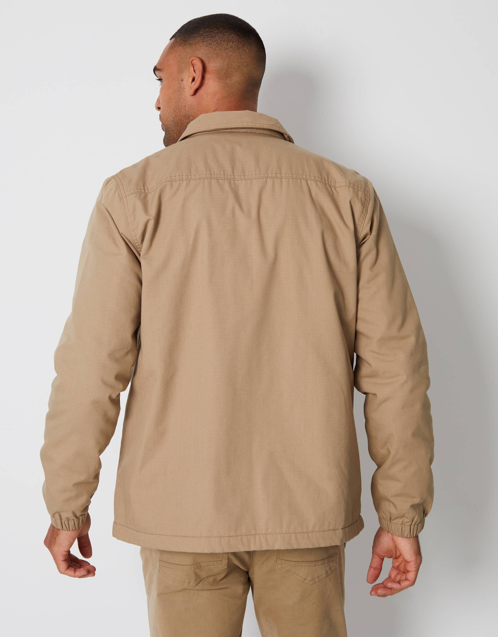 Stone Men's Zip Through Cotton Shacket for wholesale on Faire1