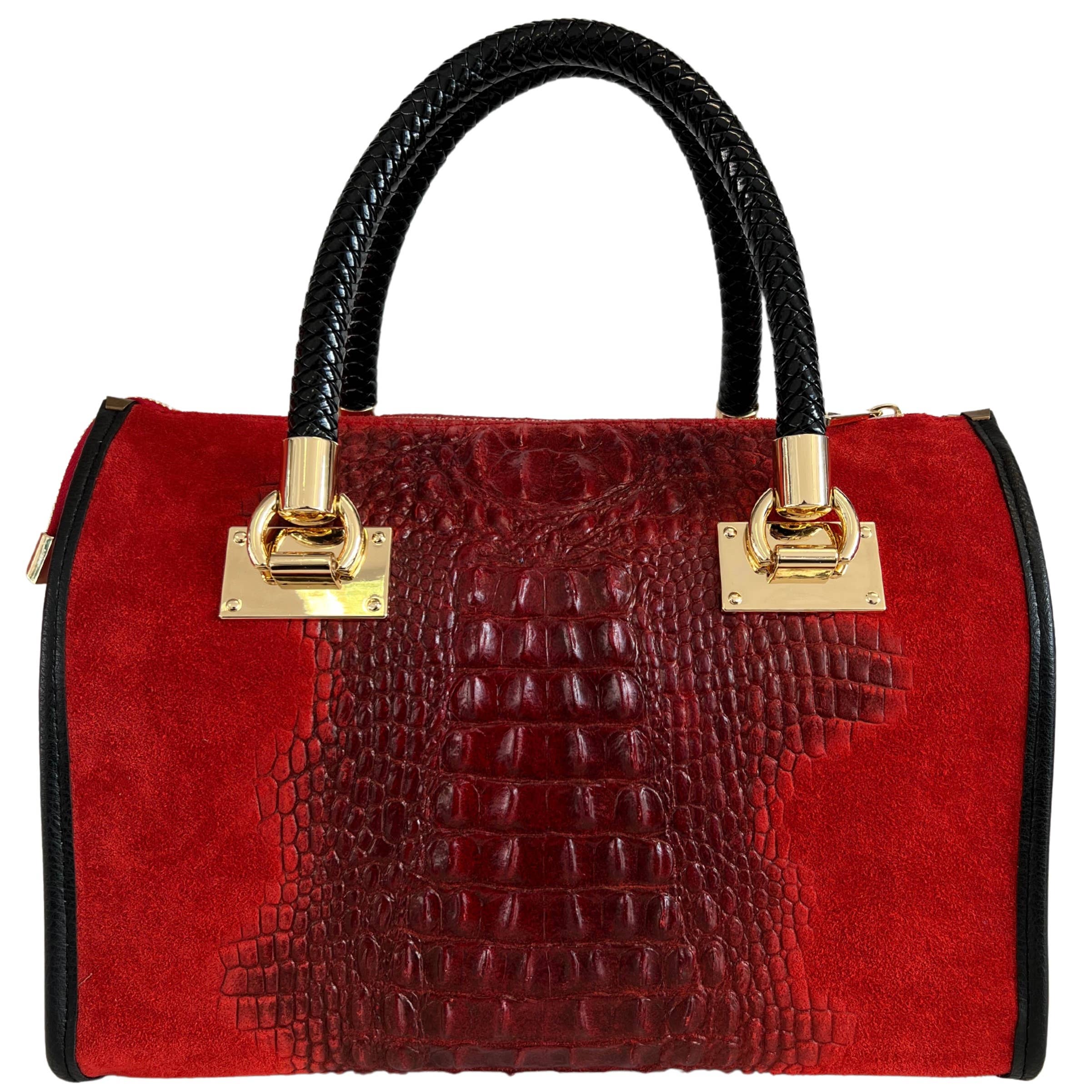 MODARNO - Wholesale Top Handle Bag - Women's - Modarno Women's bag - coconut print suede leather handbag17