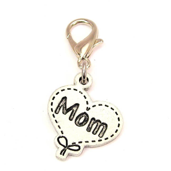 Maman matelassé coeur sac à main clip/fermeture éclair tirette fête des mères pour la vente par Chubby Chico Charms