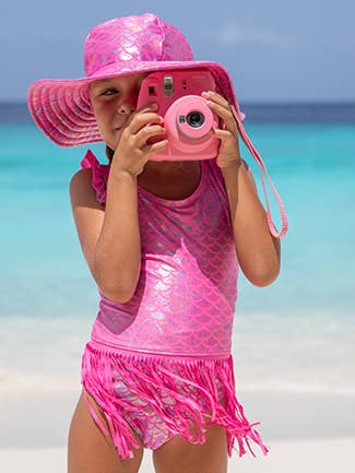 Flap Happy - Wholesale One Piece Swimsuit - Kids - Kids UPF50+ Keilani Fringe Swimsuit for Girls