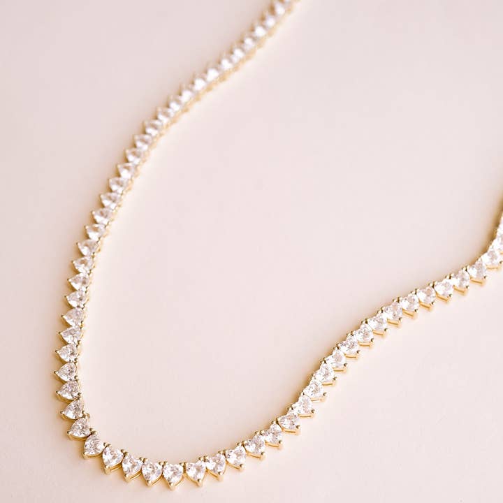 Drottningens hjärta tennishalsband för wholesale av Wander + Lust Jewelry