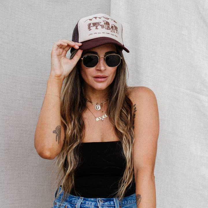 Not From Malibu - Wholesale Trucker Hat - Women's - Cows Come Home Trucker Hat3