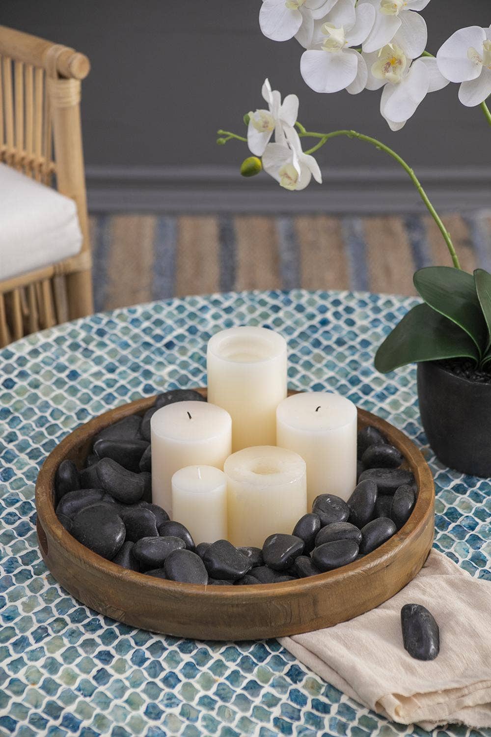 A&B Home Group Inc. - Wholesale Outdoor ornament/decor - 1.2-2inch Black Pebble Polished, 5lbs - Black7