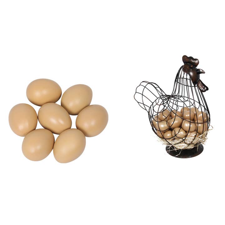 Cubby House by Malmar - Wholesale Decorative tabletop object - Lucky Craft Eggs in Hen Display (48=Free Wire Display)