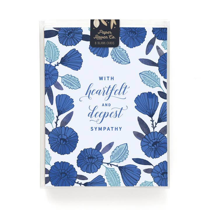 Deepest Sympathies Card - Box Set of 8 for wholesale by Paper Raven Co.