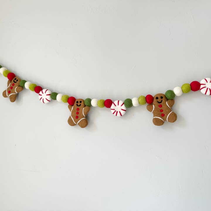 Wool Jamboree - Wholesale Bunting/Garland - Minty Gingerbread Garland 1