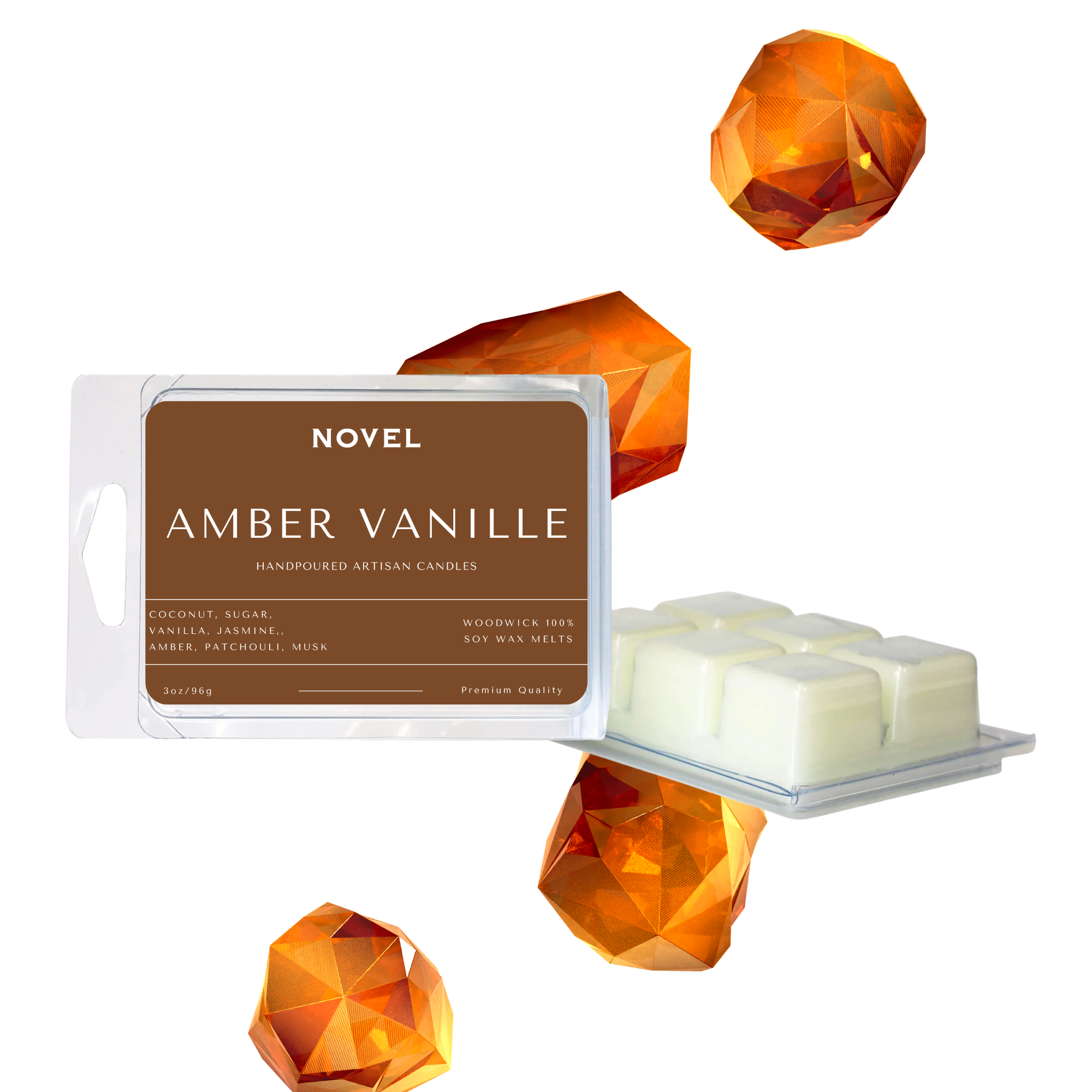 Novel Candle Co - Wholesale Jar/Filled Candle - Amber Vanille0
