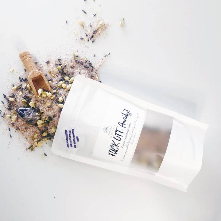 Empath Essentials - Wholesale Bath Salts - Fuck Off, Anxiety! Crystal Infused Bath Salts