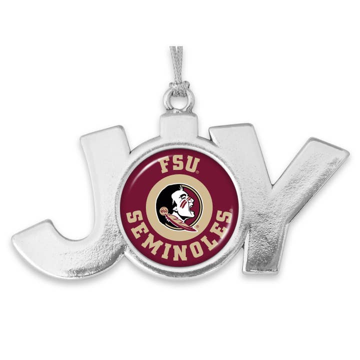 Florida State Seminoles JOY Ornament With Round Logo for wholesale by From The Heart
