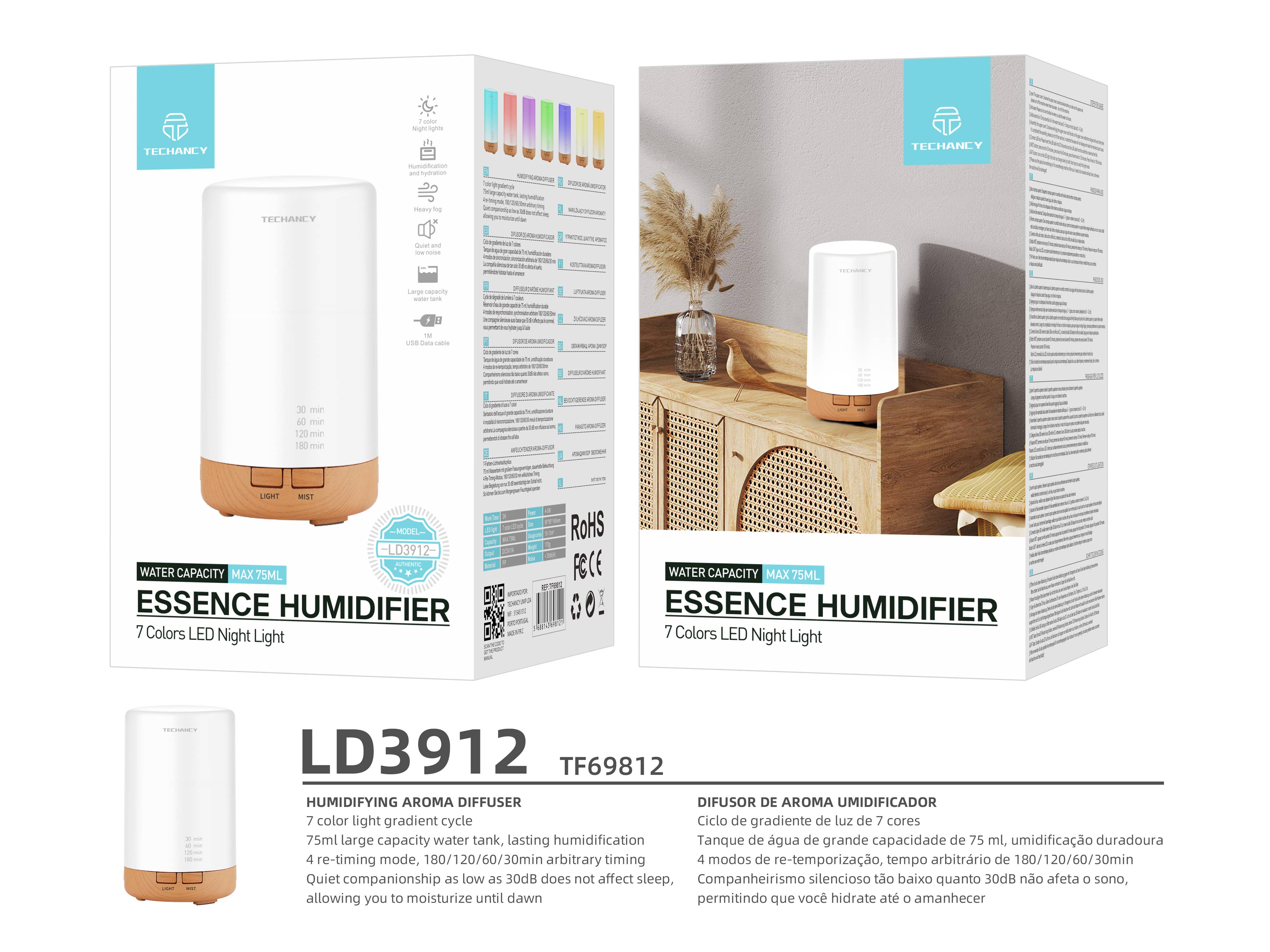 TECHANCY - Wholesale Electronic Diffuser - TECHANCY Oil Diffuser Humidifier 75ML3