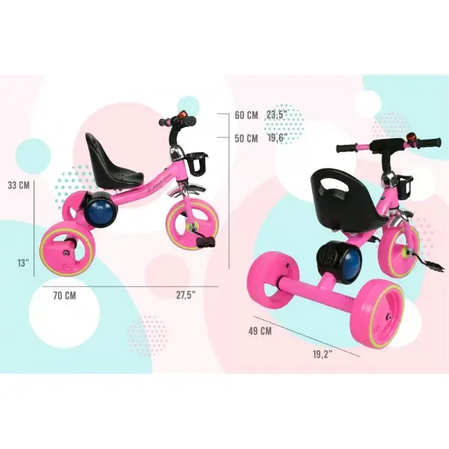 Airel - Wholesale Bike/Scooter - Kids - Tricycle with pedals from 2 to 6 years old with music6