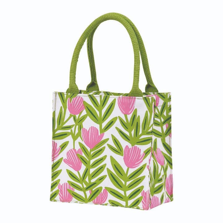 rockflowerpaper - Wholesale Gift Bag - PINK DELIGHT Itsy Bitsy Reusable Gift Bag Tote