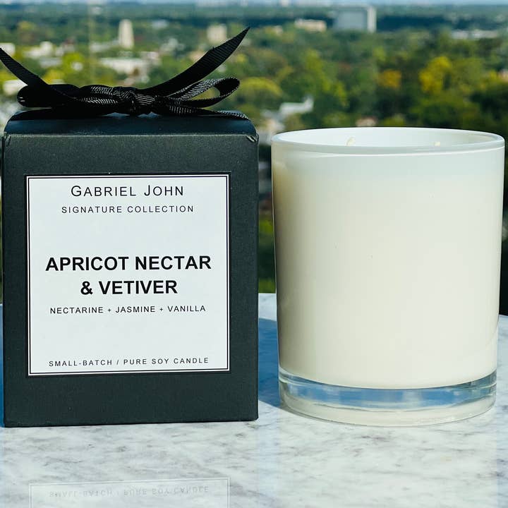 Gabriel John Candles - Venta al por mayor Velas en tarros - NÉCTAR DE ALBARICOQUE Y VETIVER