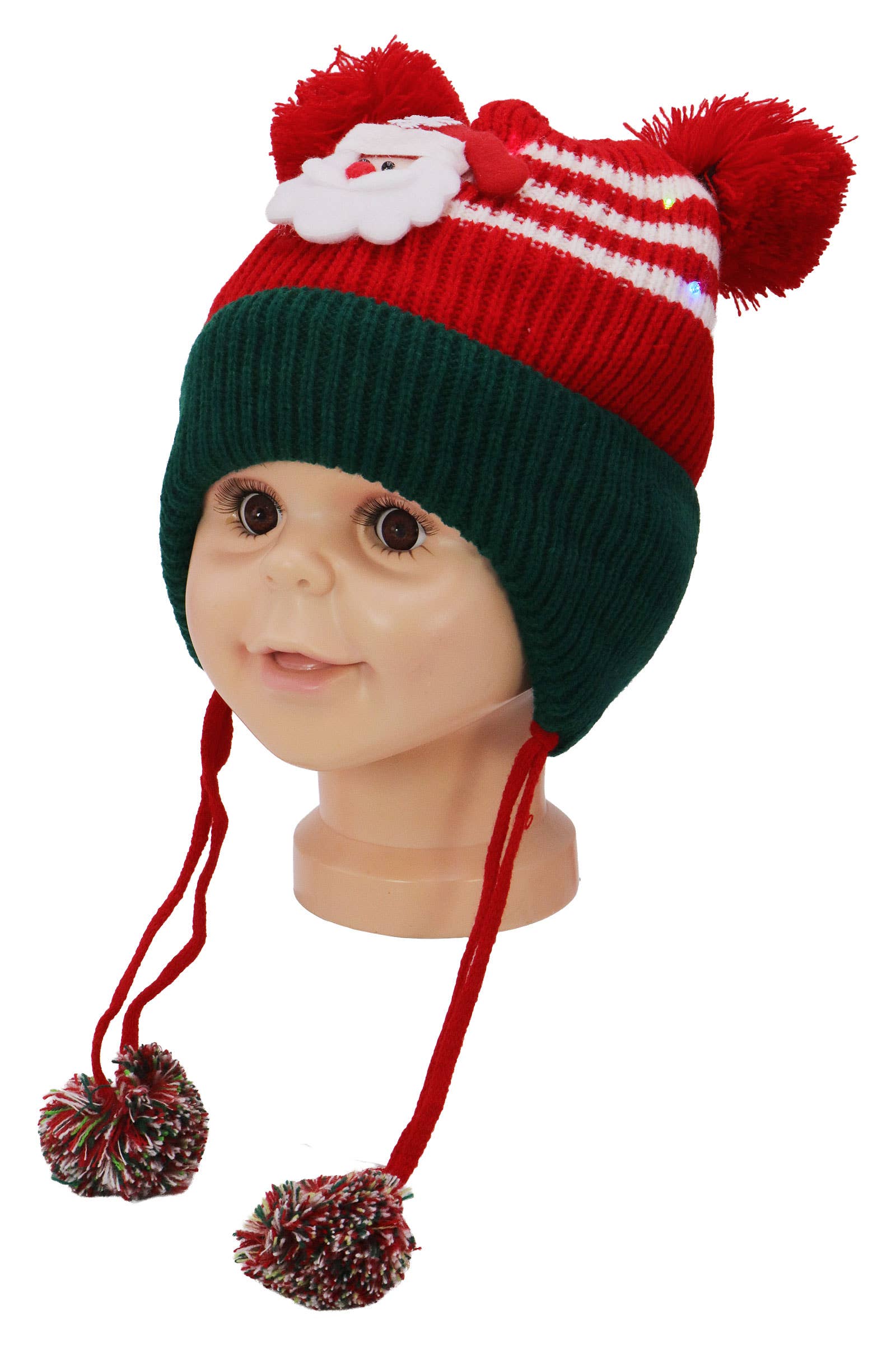 ASSORTED Kids Christmas Led Ear Cover Chin Strap Beanie for wholesale on Faire2