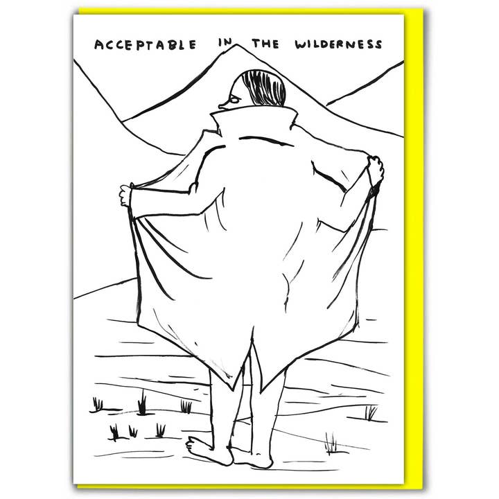 Funny Greetings Card - Wilderness by David Shrigley for wholesale by David Shrigley x Brainbox Candy