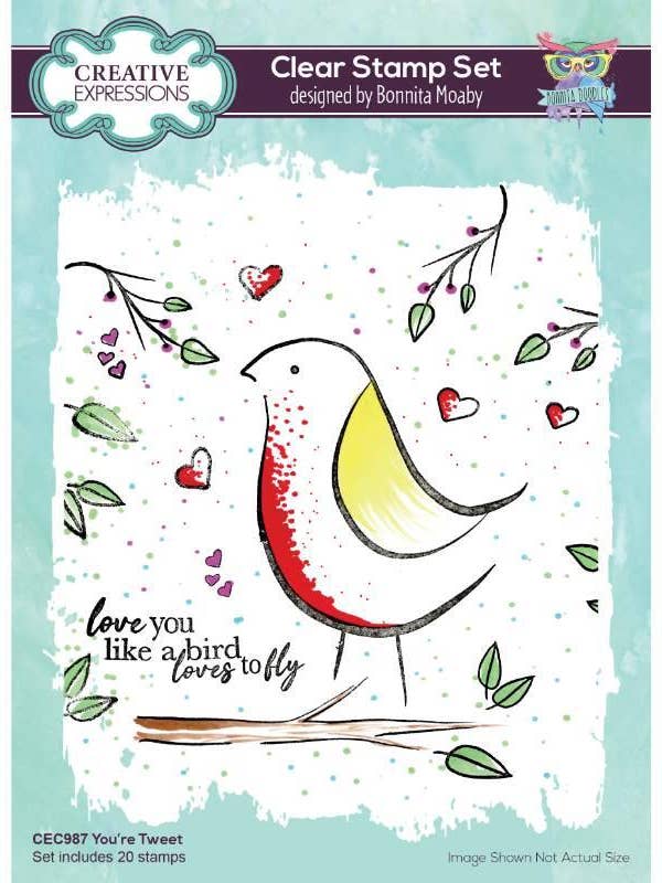 Creative Expressions You're Tweet 6x8 Clear Stamp Set for wholesale by Ecstasy Crafts Distributing