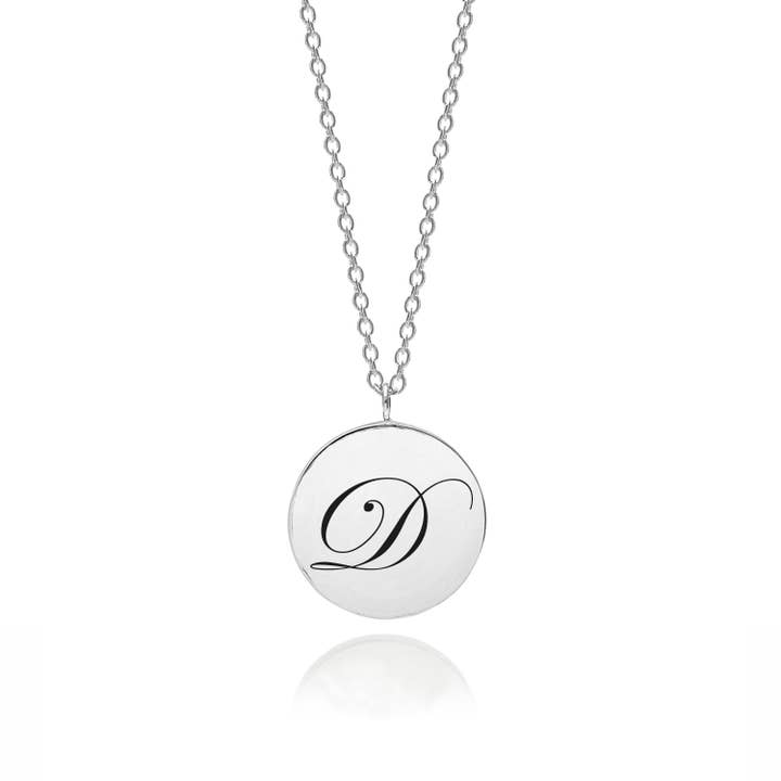 Initial D Edwardian Pendant - Silver for wholesale by Myia Bonner