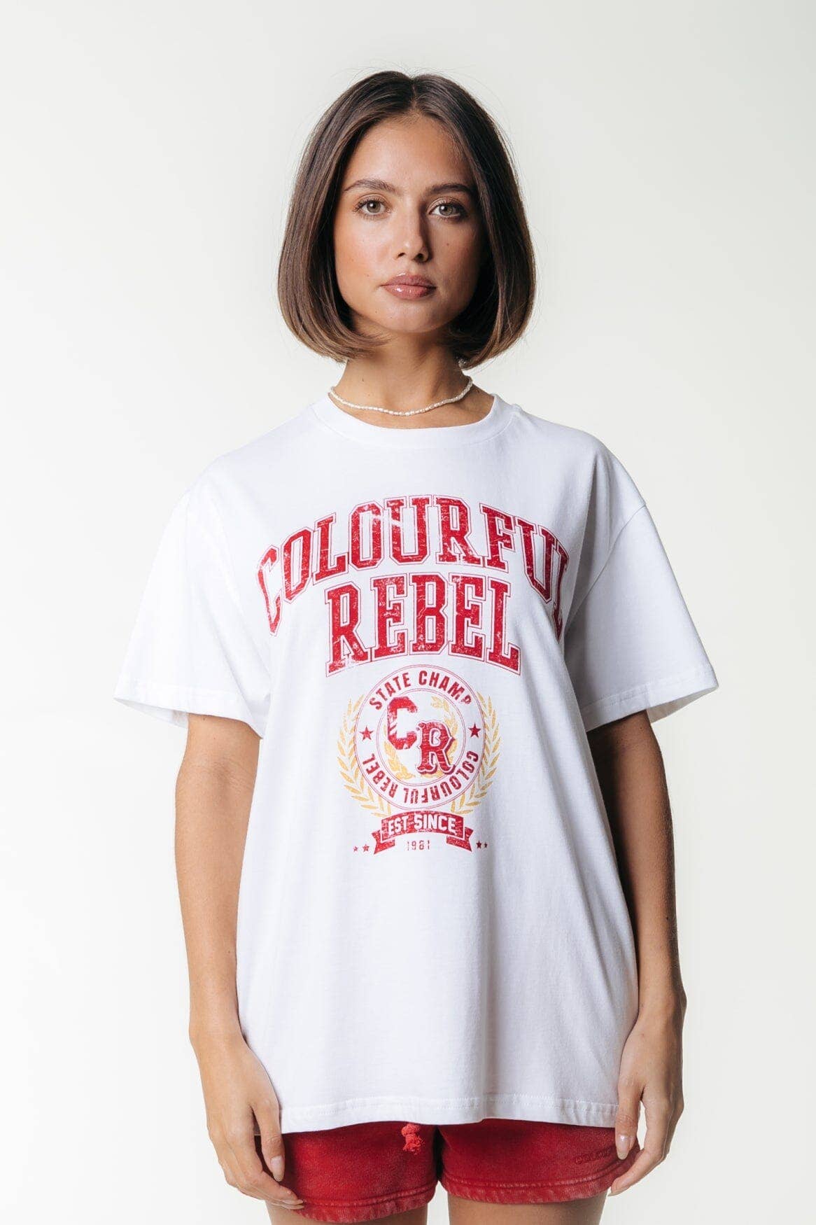 CR Varsity T-Shirt | Standard white for wholesale on Faire1