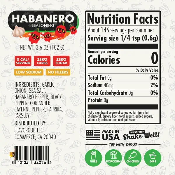 Flavor God - Wholesale Dried Spice Mix - Habanero Seasoning2
