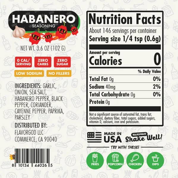 Flavor God - Wholesale Dried Spice Mix - Habanero Seasoning2