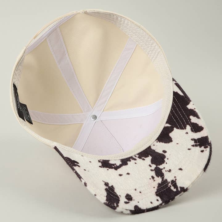 Fashion City - Wholesale Trucker hat – Unisex - Cowboy Embroidered Patch Animal Print Two-Tone Trucker Hat6