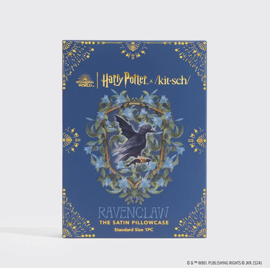 KITSCH - Wholesale Silk/Microfiber Haircare - Harry Potter x Kitsch Satin Pillowcase Standard - Ravenclaw2