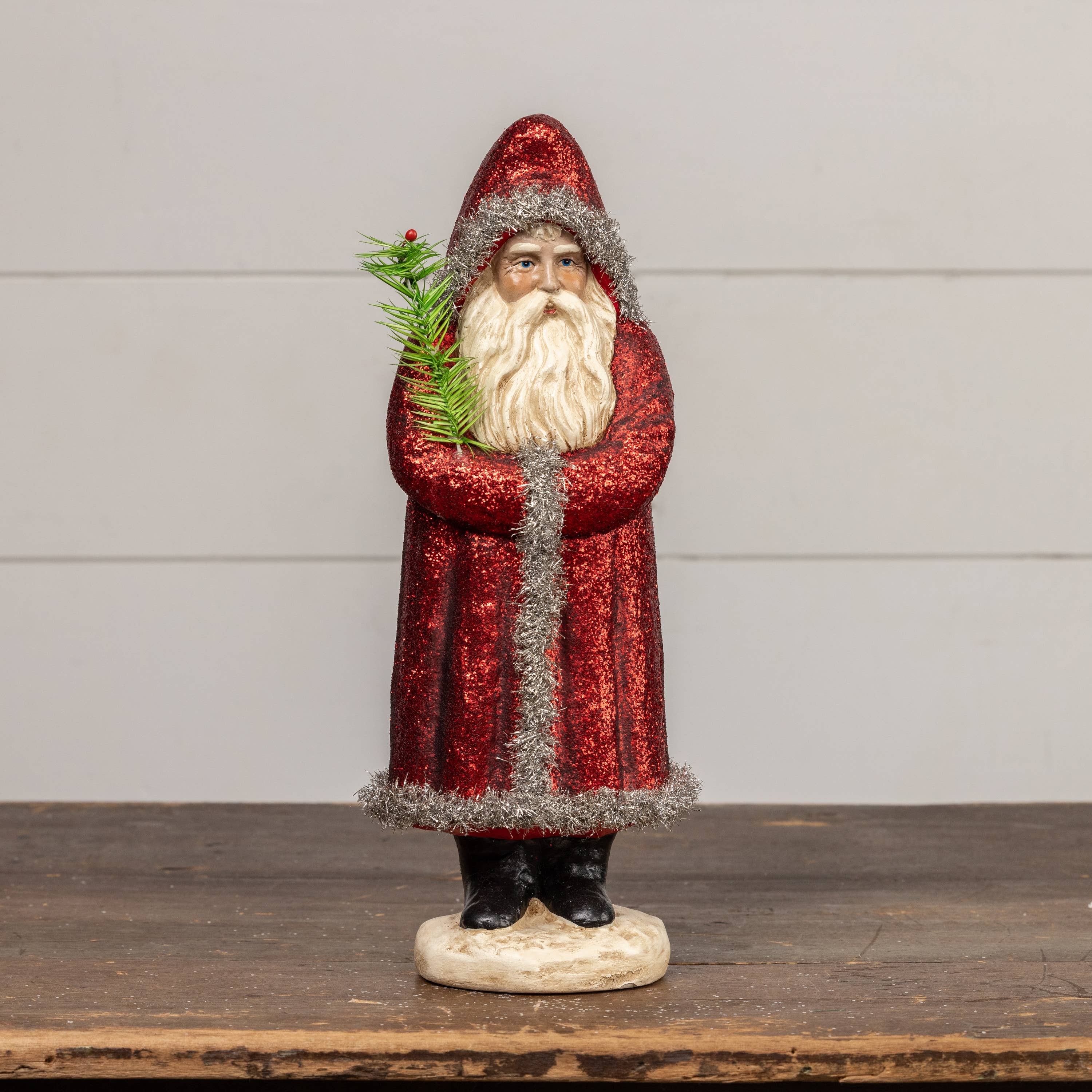 Ragon House – wholesale Juldekoration – 15,25" RÖD & SILVER BELSNICKLE1