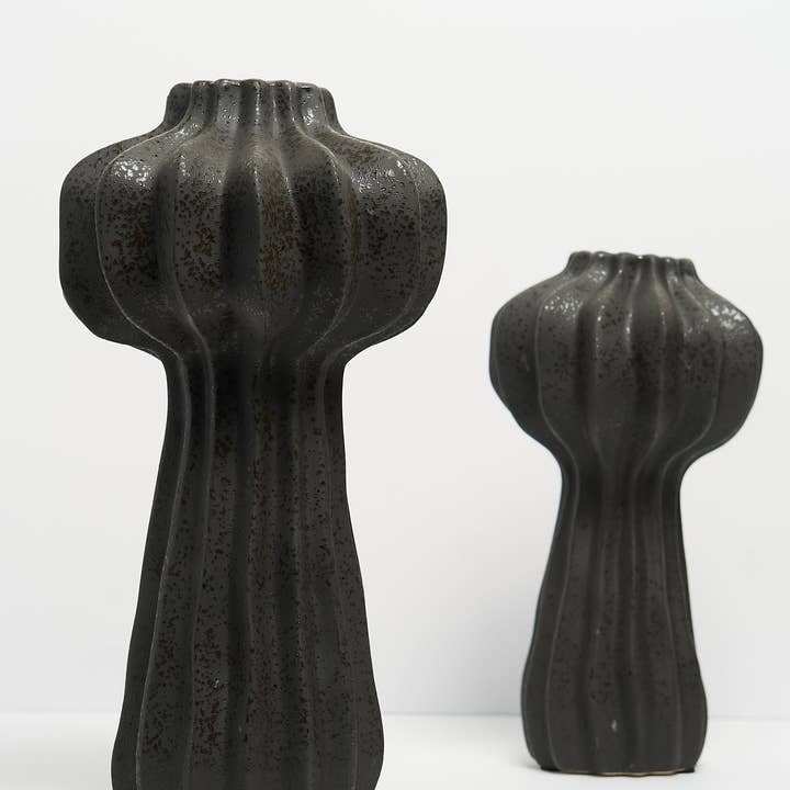 Set of Two Tall Ceramic Vases | Textured Vase | Ceramic Vase | Holiday Gift | Modern for wholesale by Aria Home