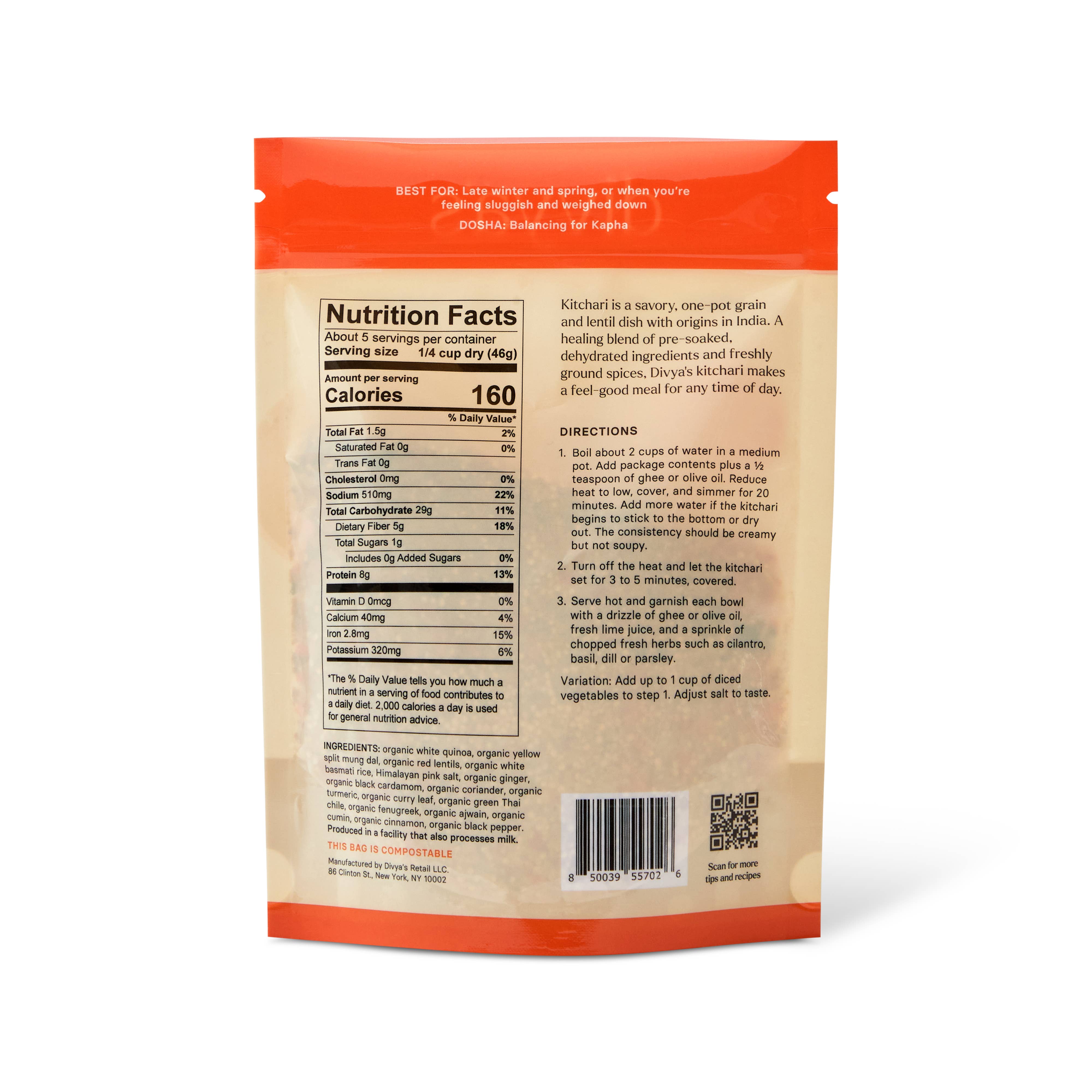 Divya's - Vente Riz - Bold Kitchari — Format familial1