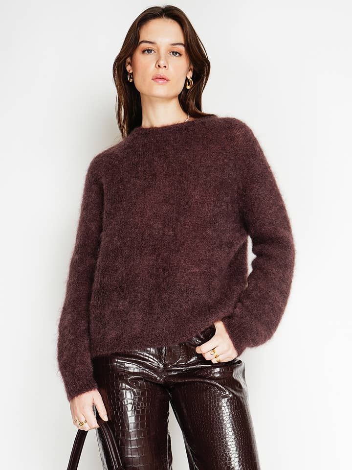 NOELINE - Wholesale Knitted jumper – Women′s - 80% kid mohair sweater 30121