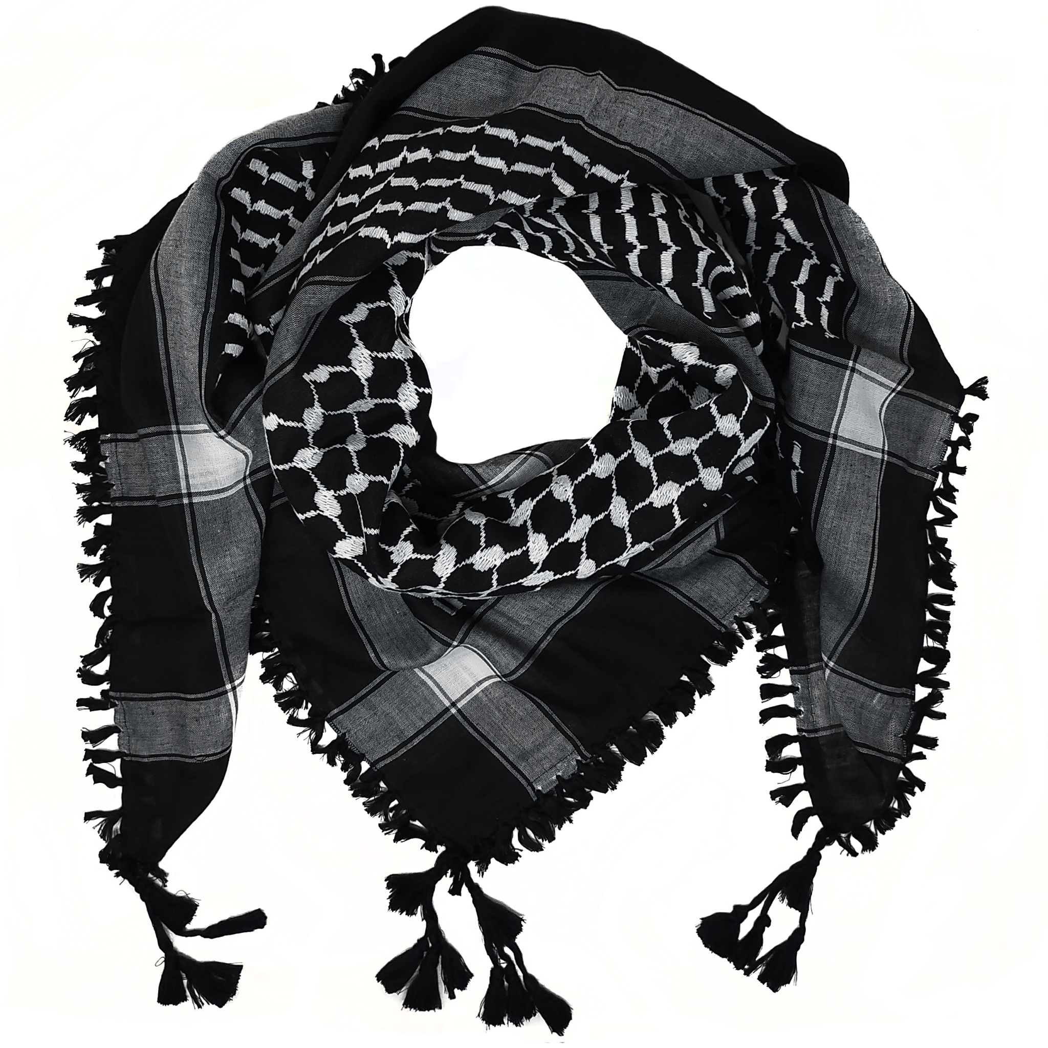 George's Regional - Wholesale Scarf - Unisex - Palestine Keffiyeh Scarf - Traditional Shemagh with Tassels1