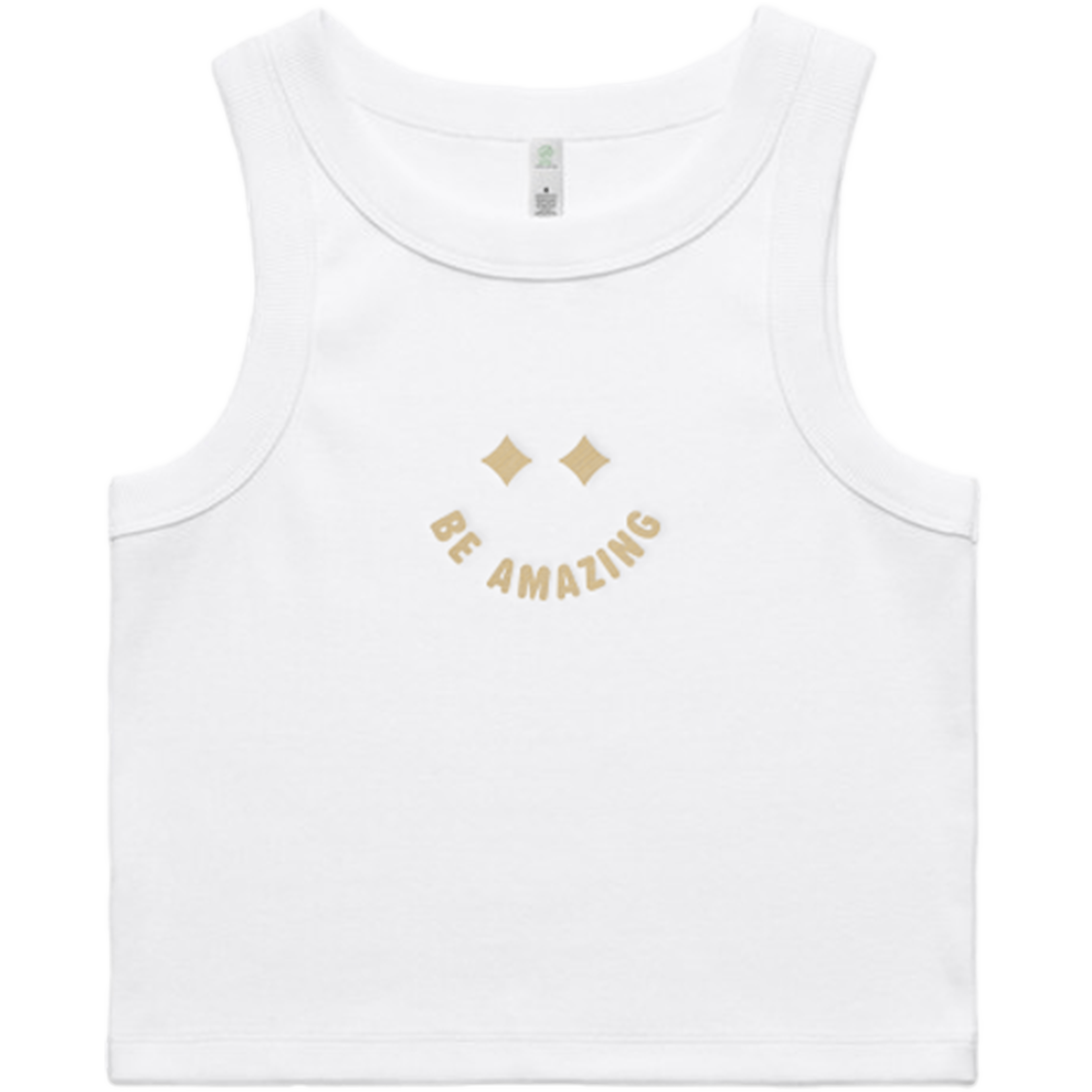 Be Amazing - Wholesale Tanktop - Dames - Glimlach Geribde Crop Tanktop2