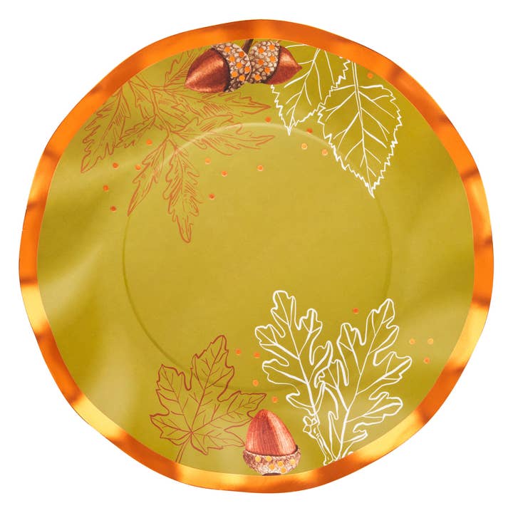 Sophistiplate - Wholesale Disposable Plate - Acorn and Oak Salad Plate/8pk