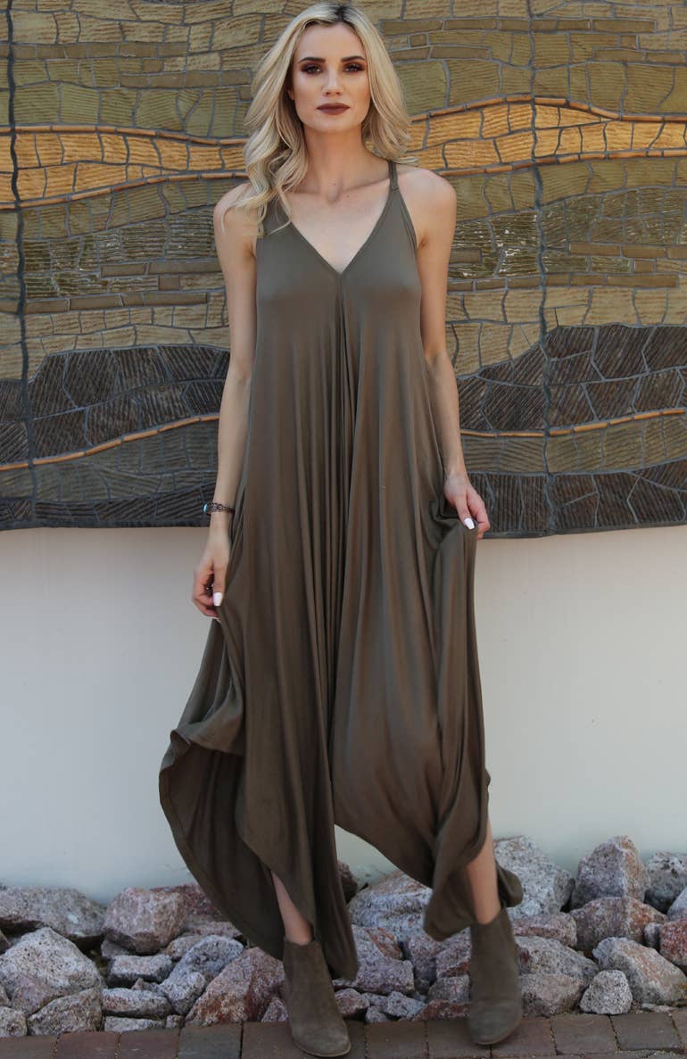 ANGIE – Macacão - Mulher por atacado – Macacão Harem de Tricô X5099-ASIS1