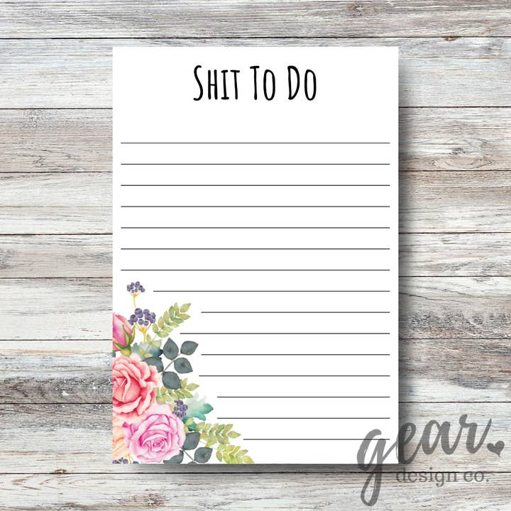 Bloc-notes ligné "Shit To Do" pour la vente par Gearhart Design Co.