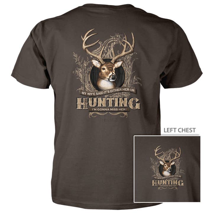 Kommer Sakna Henne Jakt - 4,5 oz Bomulls-T-shirt för wholesale av Old Country Outfitters