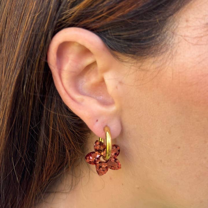 Les Nicolettes - Wholesale Dangle Earrings - Tiaré Copper Creoles1