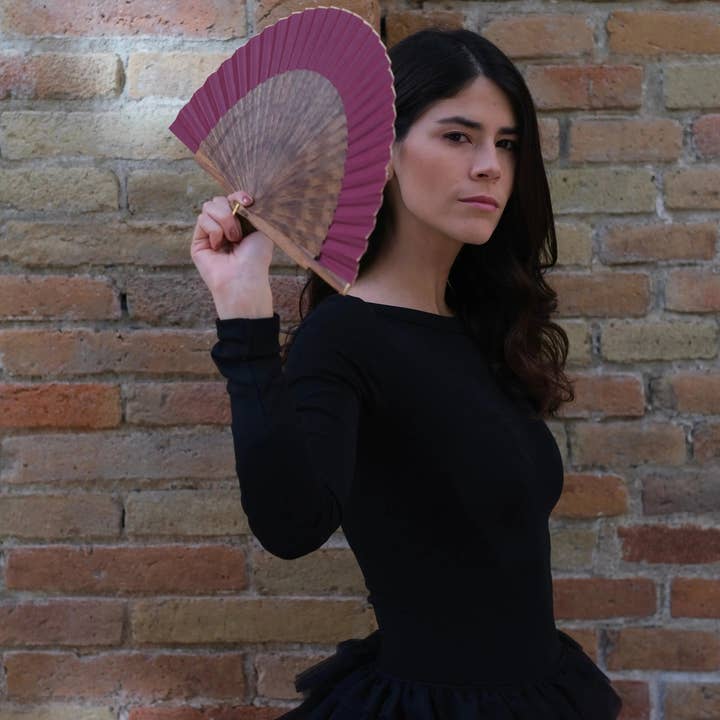 ràfega abanicos - Wholesale Handheld Folding Fan - Abanico Tinto1